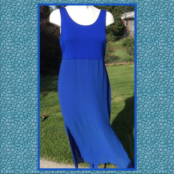 Blue Chiffon Maxi Dress - Picture 6 of 6